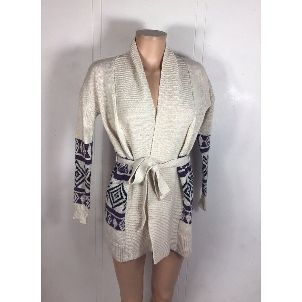 Pink Republic Sweater Coat Front Tie Womens XS